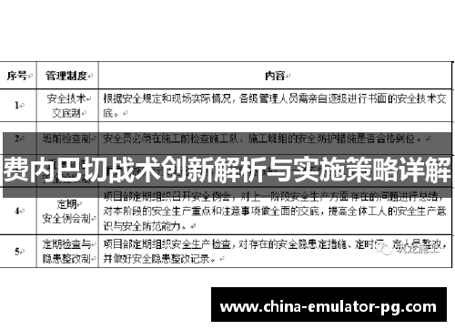 费内巴切战术创新解析与实施策略详解